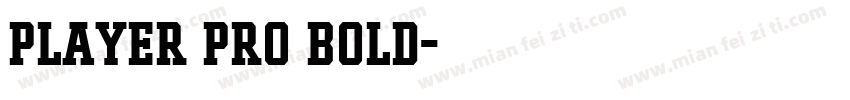 Player Pro Bold字体转换